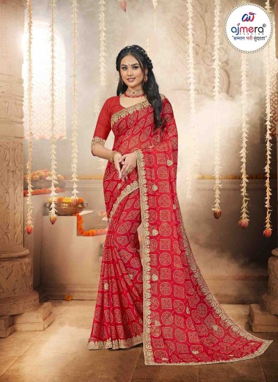 Affordable Bandhani Sarees Lowest Priced Traditional Tie Dye for Everyday Wear in Surat