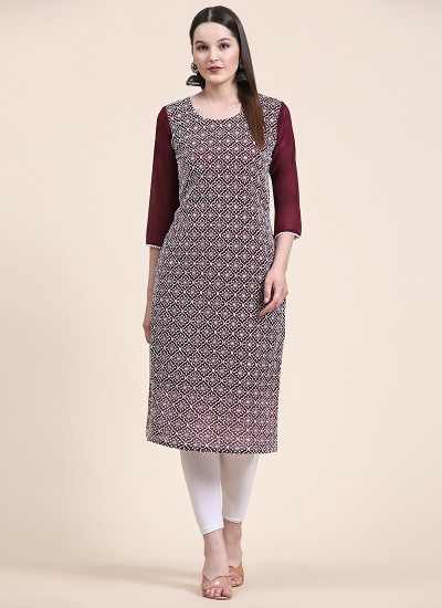 Affordable Factory Price Georgette Kurtis Latest Styles for Bulk Orders in Surat