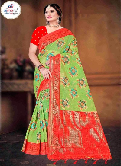 Banarasi Cotton Silk Saree with Self Design Elegant and Traditional in Surat