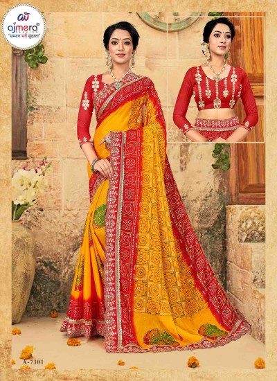 Bandhani Gota Patti Sarees Collection Traditional Tie Dye with Luxurious Embellishments in Surat