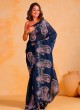 Elegant Blue Party Wear Saree Eye Catching Style and Grace  in Surat