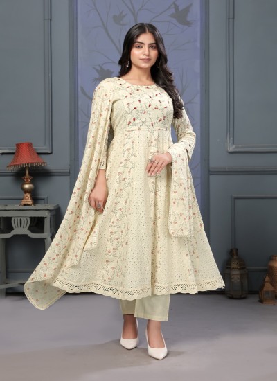 Elegant Long Chikan Kurti with Timeless Embroidery Designs in Surat
