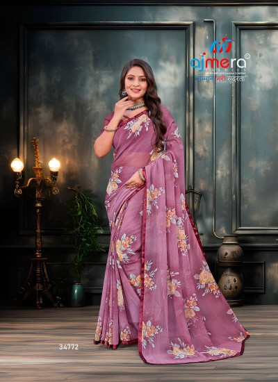 Georgette Saree with Elegant and Flowy Drape in Surat