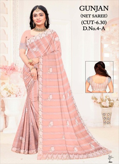 Lowest Prices on Net Sarees Wholesale Shop Now at Ajmera Fashion Limited in Surat