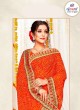 Moonlit Bandhani Saree Traditional Tie Dye with Celestial Inspired Design and Elegant Colors  in Surat