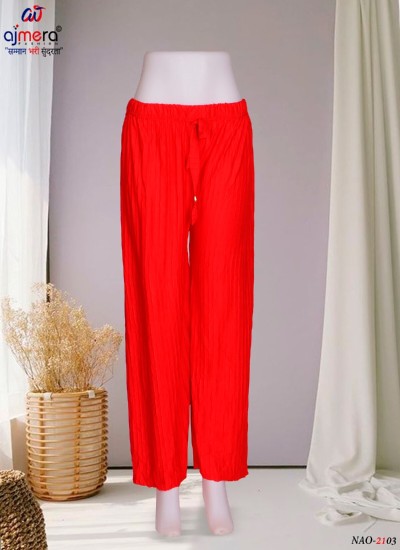 New Collection Light Colored Palazzo Pants Perfect for Warm Weather in Surat