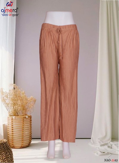 New Collection Light Colored Palazzo Pants Perfect for Warm Weather in Surat