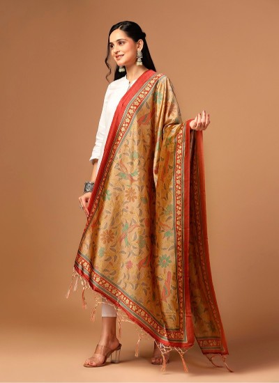 Premium Silk Dupattas Wholesale Elegant Weaves Embroidery Luxury Fabrics in Surat