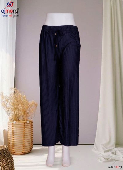 Stay Chic with the New Collection of Dark Colored Palazzo Pants for Every Season in Surat