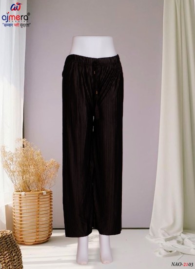 Stay Chic with the New Collection of Dark Colored Palazzo Pants for Every Season in Surat