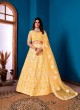 Three Piece Net Pair Lehenga Set with Embroidery and Polythene Packing  in Surat