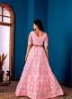 Three Piece Net Pair Lehenga Set with Embroidery and Polythene Packing  in Surat