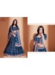 Traditional Blue Banarasi Lehenga for Weddings and Special Occasions  in Surat