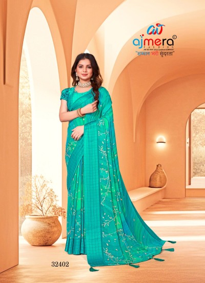 Viscose Georgette Saree Radiant Finish and Elegant Drape in Surat